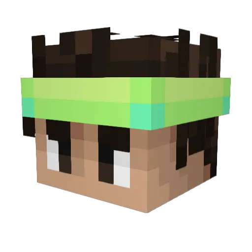 hahaitstaha Minecraft avatar head, 3D render