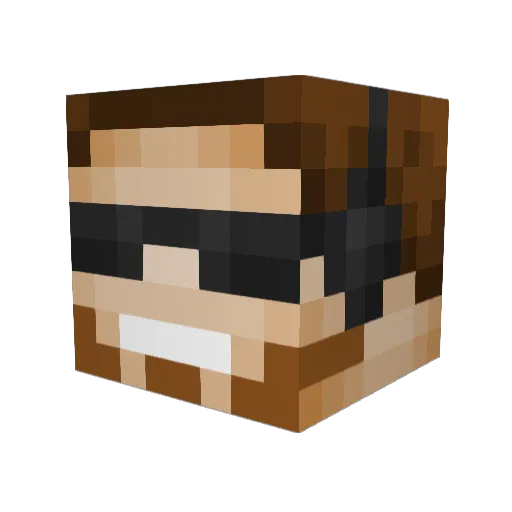 hahaluunch Minecraft avatar head, 3D render