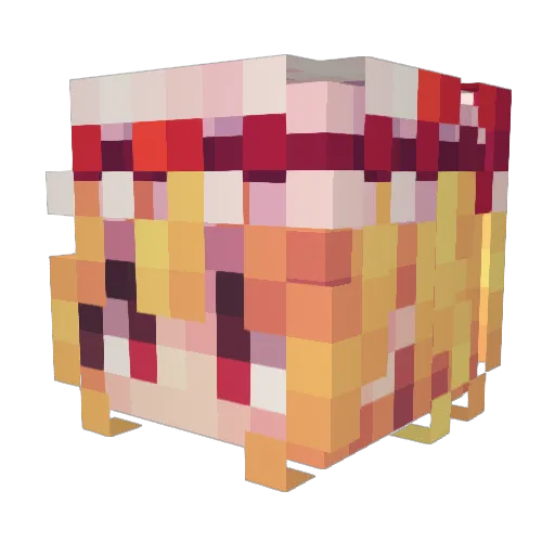 hahamadeyouread Minecraft avatar head, 3D render