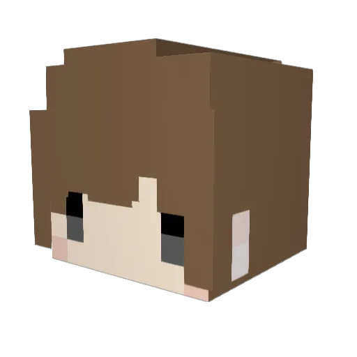 hahawww Minecraft avatar head, 3D render