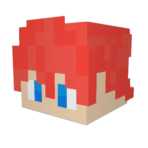 hahe5 Minecraft avatar head, 3D render