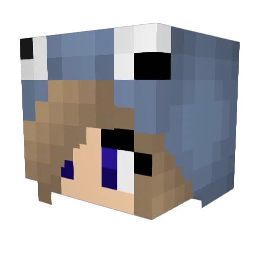 hahmaden Minecraft avatar head, 3D render