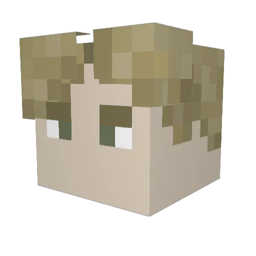 hai_x3 Minecraft avatar head, 3D render