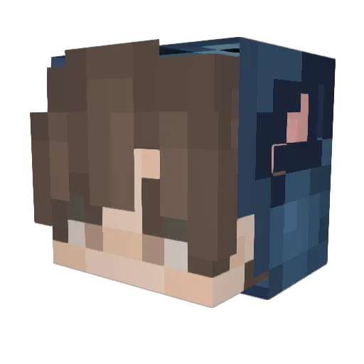 haibaramashiro Minecraft avatar head, 3D render