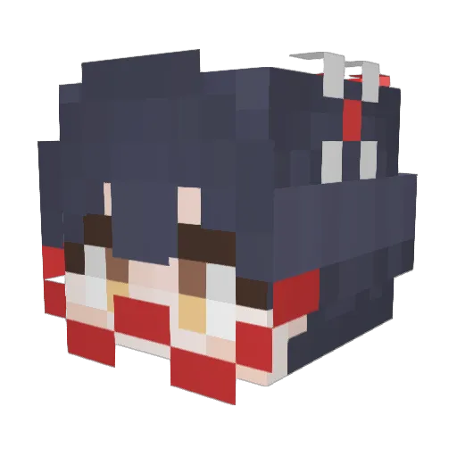 haifunn Minecraft avatar head, 3D render