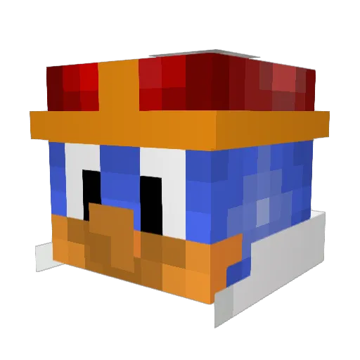 haiji007baka Minecraft avatar head, 3D render
