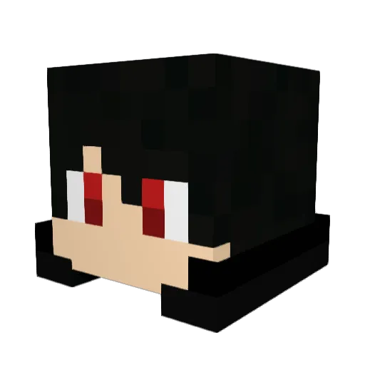 haikurema Minecraft avatar head, 3D render