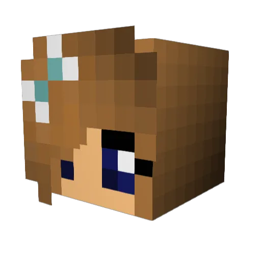 haileyelizabeth Minecraft avatar head, 3D render