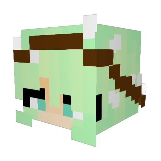 haileypluto Minecraft avatar head, 3D render