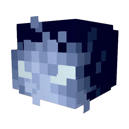 hailid Minecraft avatar head, 3D render
