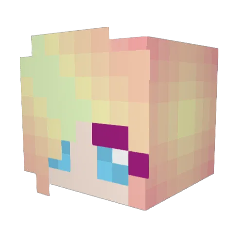hailiecraft Minecraft avatar head, 3D render