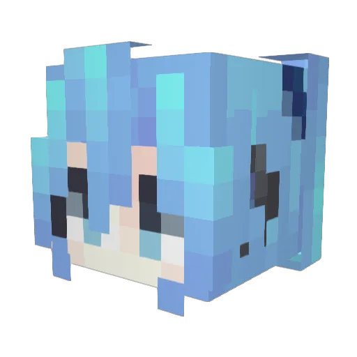 hainanshen Minecraft avatar head, 3D render