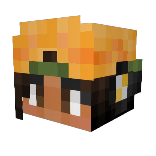 haipitch Minecraft avatar head, 3D render