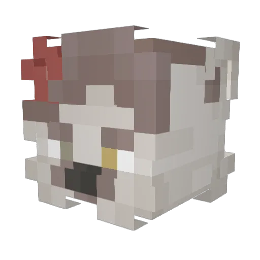 hairytheeth Minecraft avatar head, 3D render
