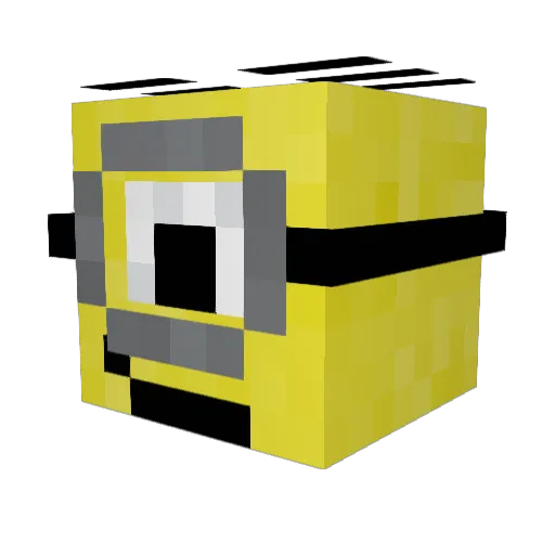 hairywad Minecraft avatar head, 3D render