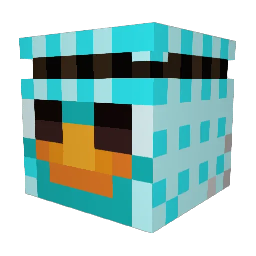 haiseeyou Minecraft avatar head, 3D render