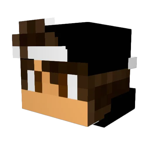 haixiki Minecraft avatar head, 3D render