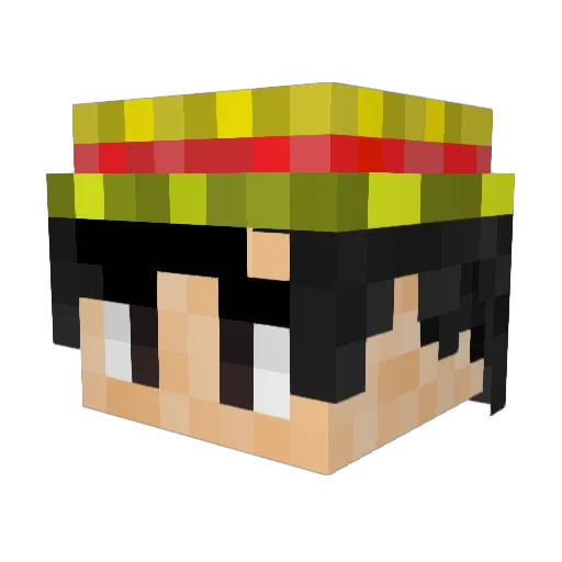 hajiile Minecraft avatar head, 3D render