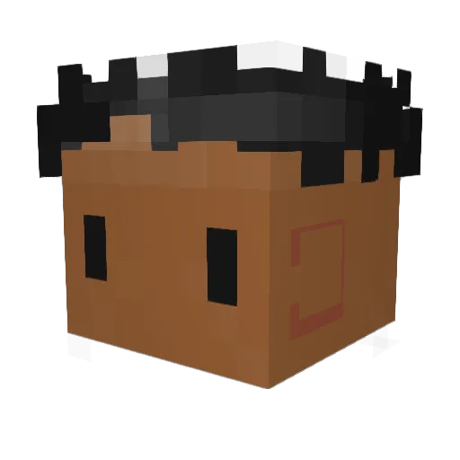hajilol Minecraft avatar head, 3D render
