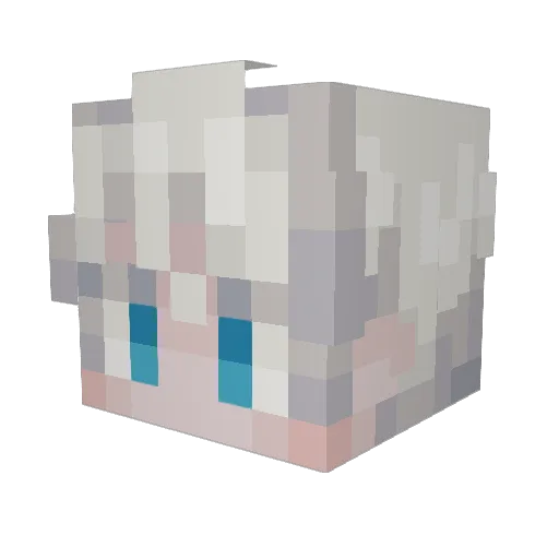 hajipa Minecraft avatar head, 3D render