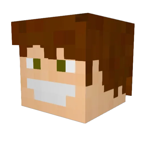 hajkenek Minecraft avatar head, 3D render