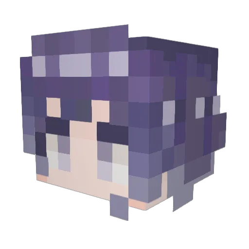 hak1_ Minecraft avatar head, 3D render