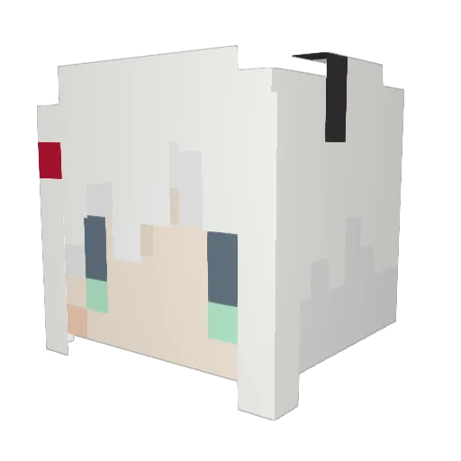 hakas3xy Minecraft avatar head, 3D render