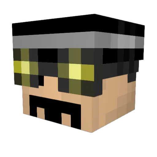 hakatanoshio Minecraft avatar head, 3D render