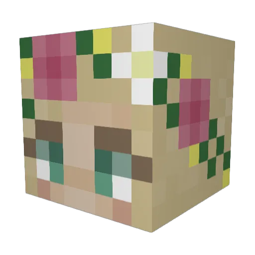hakeshake Minecraft avatar head, 3D render