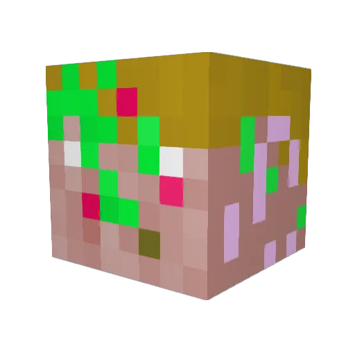 haki19 Minecraft avatar head, 3D render