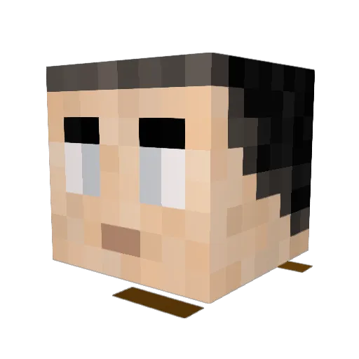 hakosuu Minecraft avatar head, 3D render