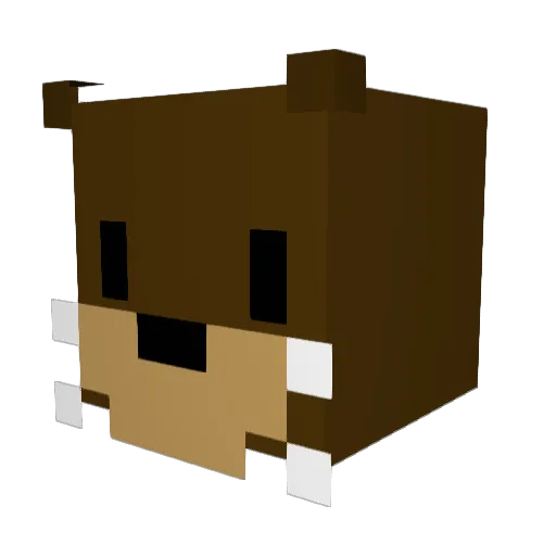 hakty Minecraft avatar head, 3D render