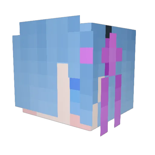 haku0508 Minecraft avatar head, 3D render