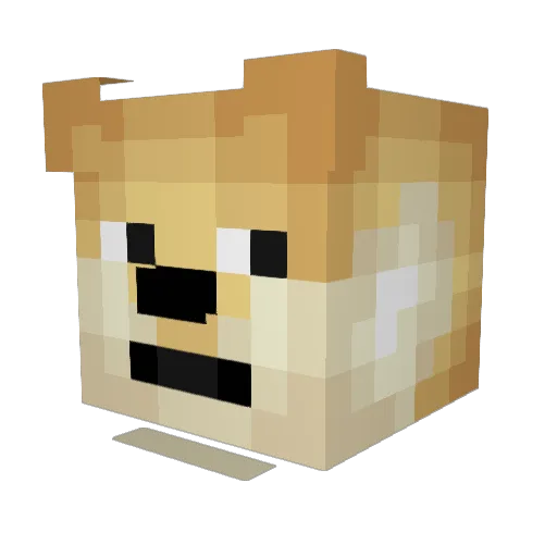 hakub_ Minecraft avatar head, 3D render