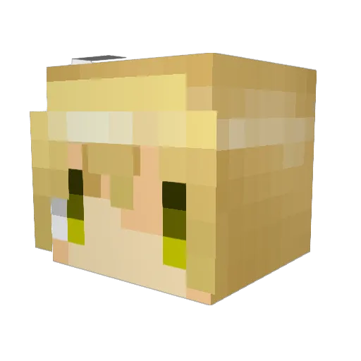 hakuko0106 Minecraft avatar head, 3D render
