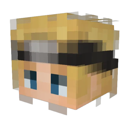 hakumaonline Minecraft avatar head, 3D render