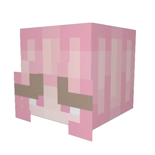 hakus_sugarbaby Minecraft avatar head, 3D render