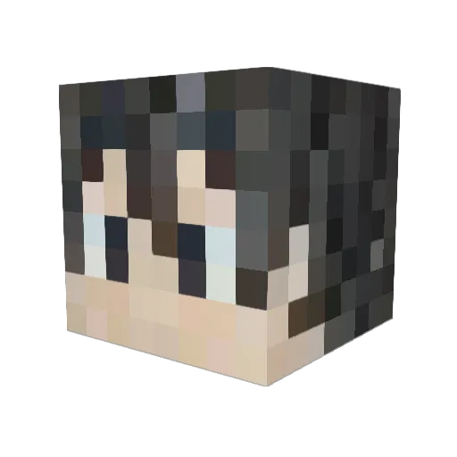 hakuto013 Minecraft avatar head, 3D render