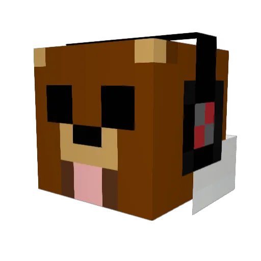 hal08 Minecraft avatar head, 3D render