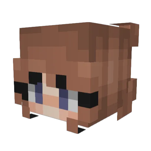 hal3ya Minecraft avatar head, 3D render
