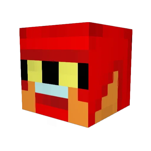 hal_spg Minecraft avatar head, 3D render