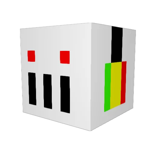 halalalalal Minecraft avatar head, 3D render