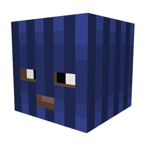 halalean Minecraft avatar head, 3D render