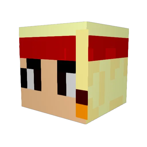 halamunja Minecraft avatar head, 3D render