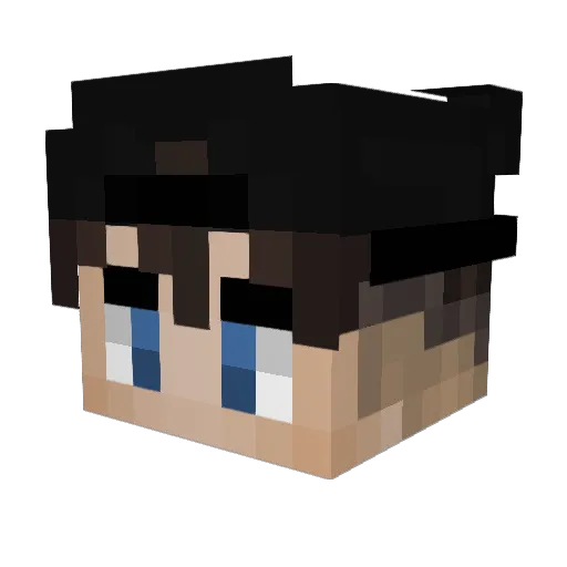 halbgrafit Minecraft avatar head, 3D render