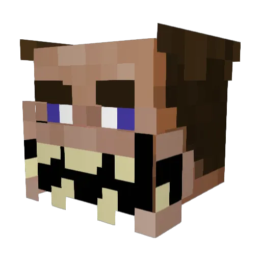 halbye1 Minecraft avatar head, 3D render