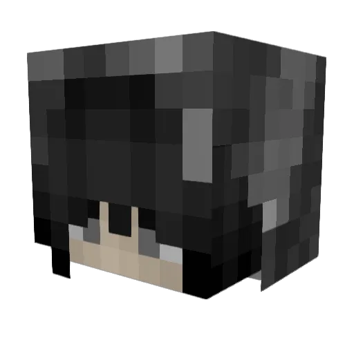 halbzehn Minecraft avatar head, 3D render