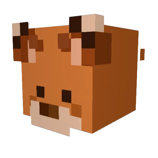 halcylonrain Minecraft avatar head, 3D render