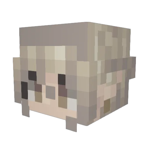haleighx Minecraft avatar head, 3D render