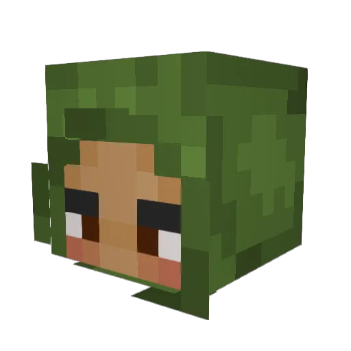 halenda Minecraft avatar head, 3D render